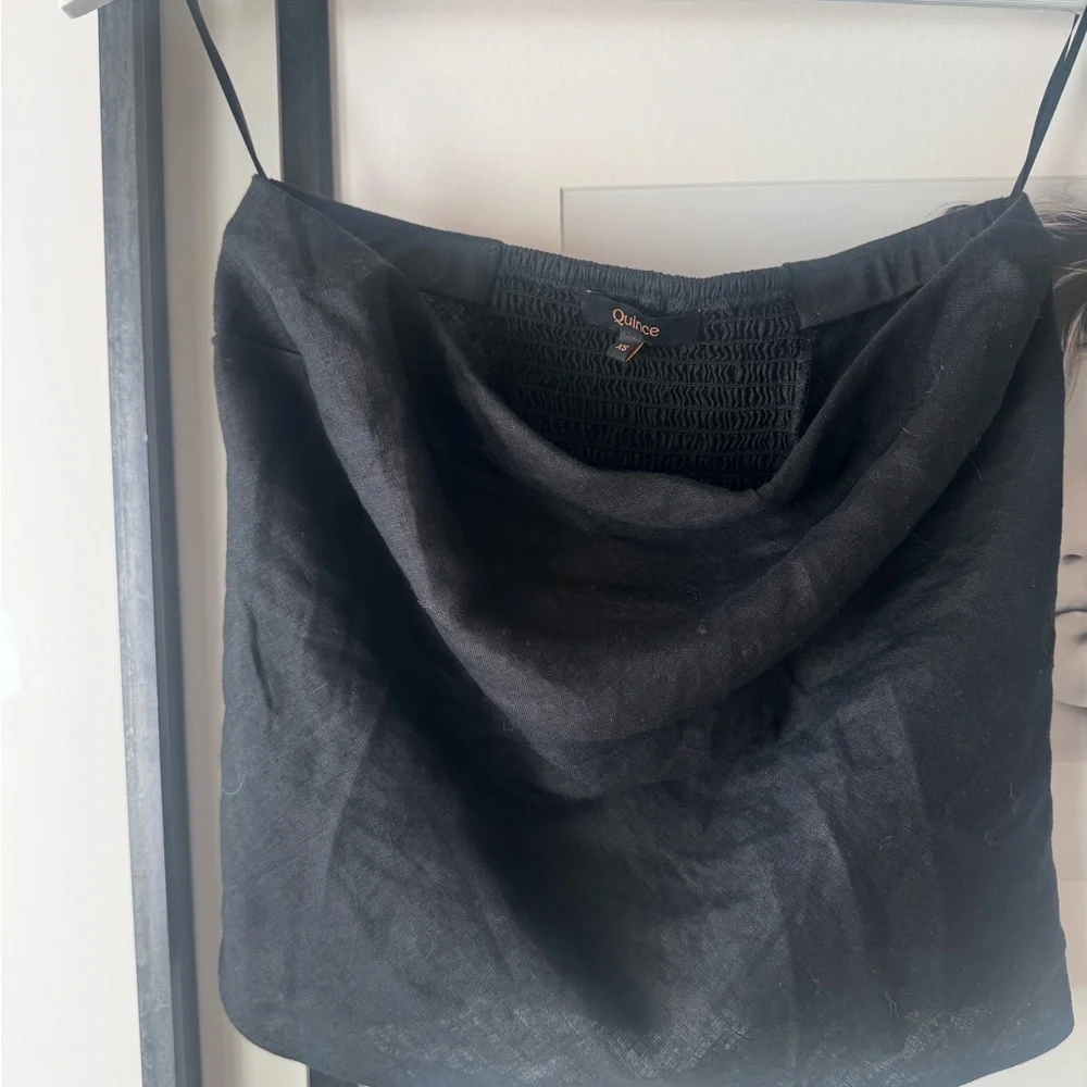 Quince - 100% European Linen Strapless Top - Picture 5 of 8